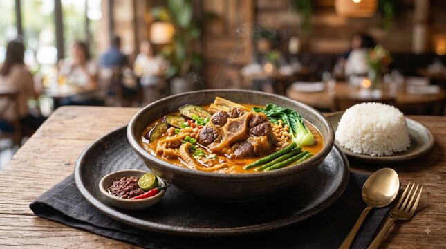Filipino KareKare Oxtail Peanut Stew