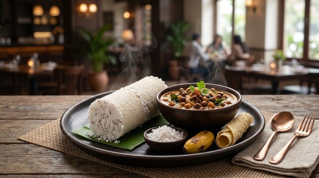 Indian Kerala Puttu and Kadala