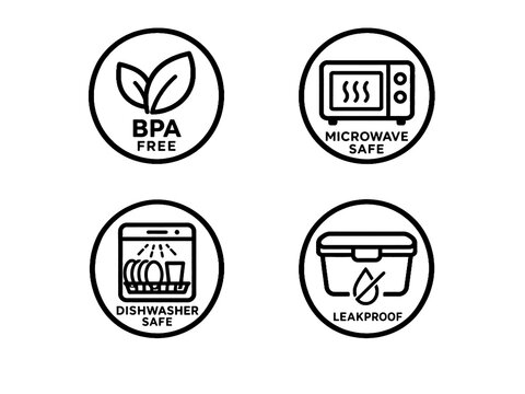 Food Grade Icon Set with Transparent Background