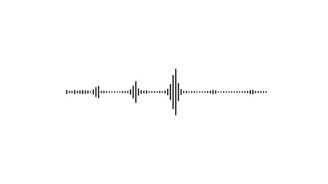 High Tech Digital Music Beat Equalizer Audio Pulse Spectrum Waveform Black Background
