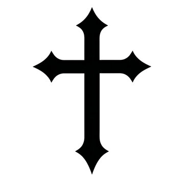 Christian crucifix icon symbol flat vector illustration
