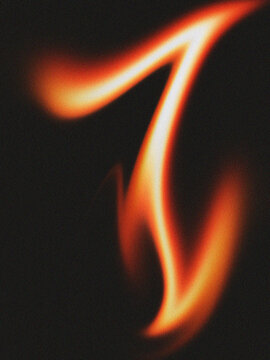 Abstract fiery glowing with bright orange flames grainy background
