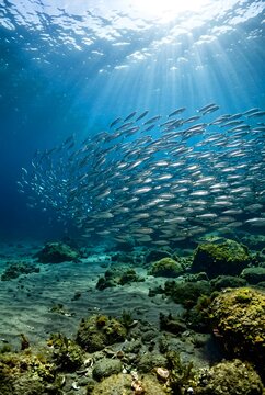 coral reef with fish