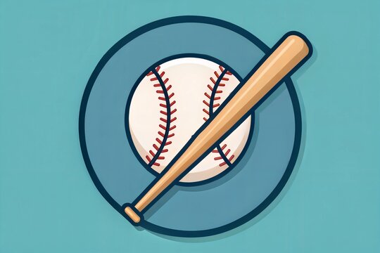baseball and stick icon