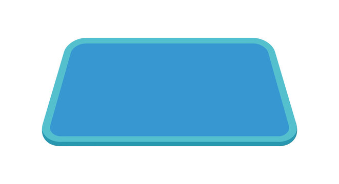 Rounded rectangular shape with a light blue fill and cyan outline on a white background