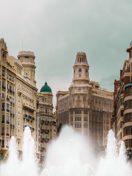 Historic architecture fountain square historic urban center