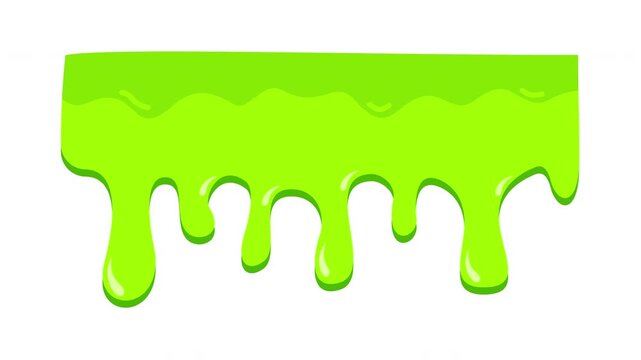green slime drip splash drop