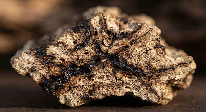Agarwood oud resin veins saturating aquilaria tree wood macro