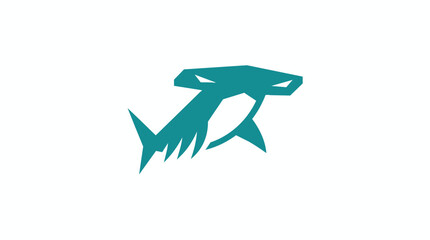 Fototapeta premium Hammerhead shark logo icon 202609021416