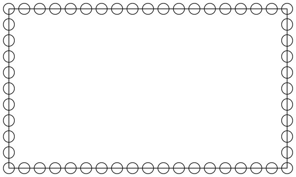  Background with Elegant Full Rectangular Frame Border Constructed from Interconnected Ring Chains