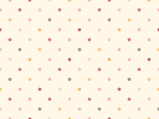 Pastel Multicolor Polka Dot Seamless Pattern Background © Valdista