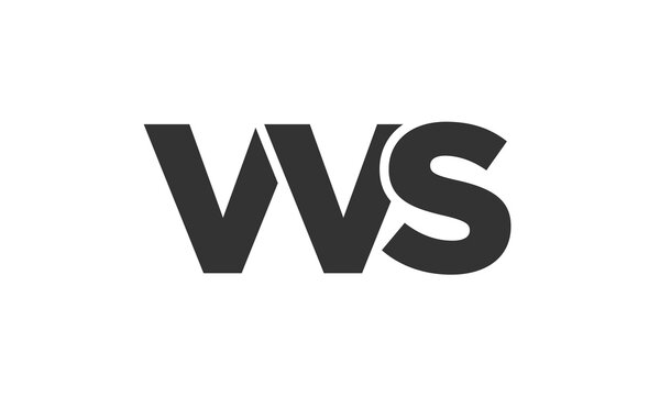 VVS logo design template with strong and modern bold text. Initial based vector logotype featuring simple and minimal typography. Trendy company identity.