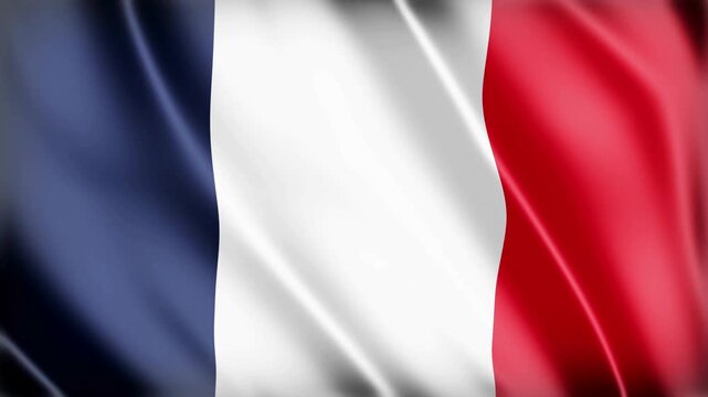 French national flag waving gently, representing France and its national identity