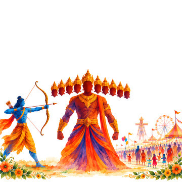 Happy Dussehra concept on background.
