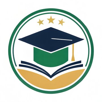 Education logo concept with graduation cap and open book pages, graduation cap and open book logo concept, education, school, student logo concept