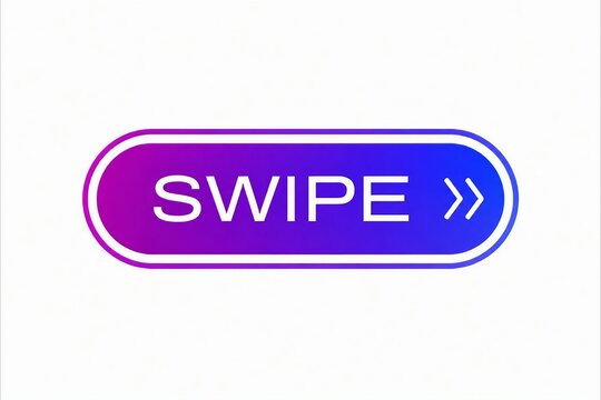 Modern swipe right button with purple and blue gradient for app interface