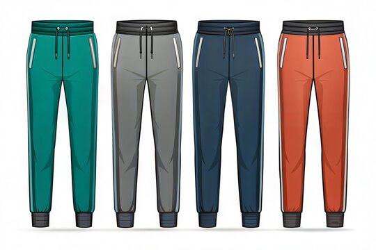 Sweat Pants Mock ups Designs illustration template vectors
