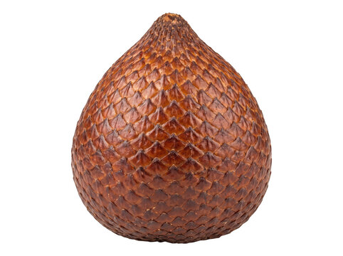 Single fresh salak snake fruit with scaly brown skin a exotic fruit tropical fruit whole fruit food photography raw food indonesian fruit tasty snack exotic flavor as PNG element