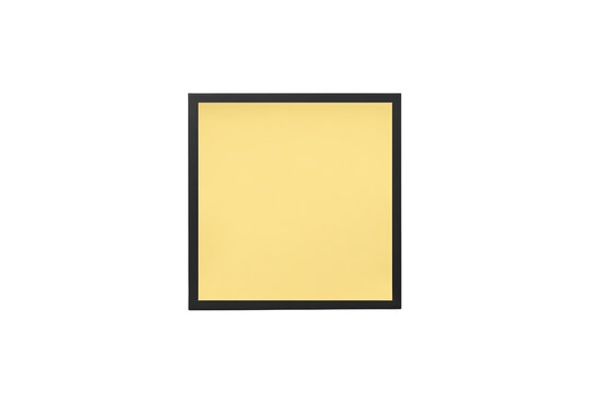Blank yellow square panel in black frame