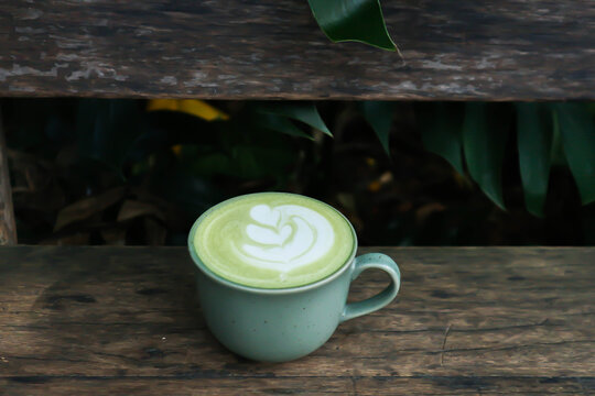 green tea or matcha green tea, milk green tea or matcha latte or matcha green tea latte
