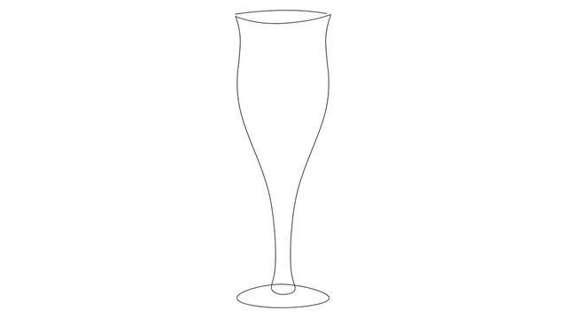 champagne flute white background.