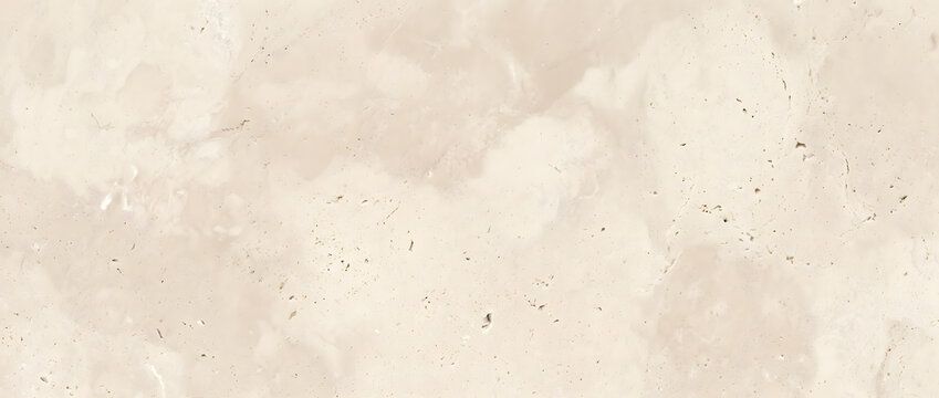 Beige travertine stone texture with smooth cloudy surface and faint mineral veining creating a warm minimal background for interior design