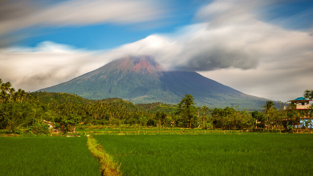Long Exposure of Mount Mayon, Albay, Philippines 