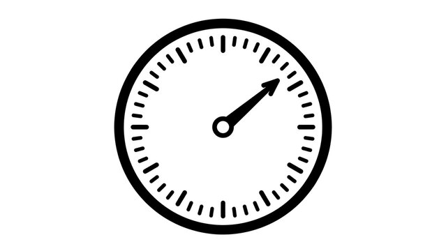 Clock icon white background.