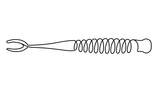 Coil spring tool white background.