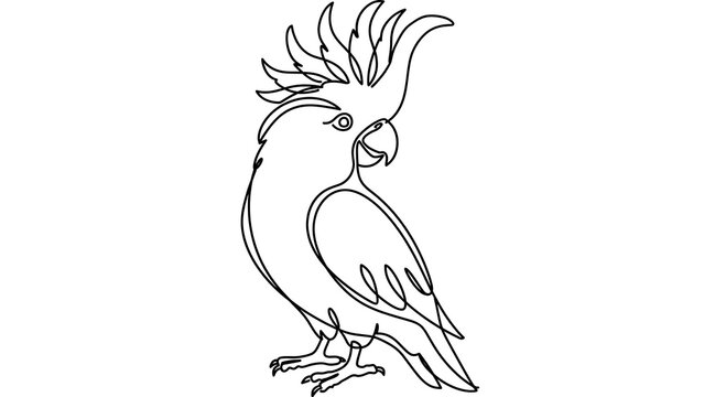 Colorful parrot on white background.