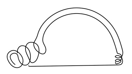 Fototapeta premium Coiled wire on white background.