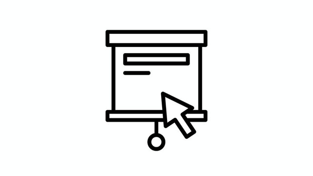 Presentation Pointer Minimalist Stroke Animation &ndash; Simple Hand Gesture Icon