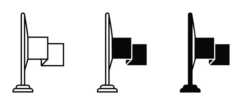 Flag Icons Set, Simple Vector Graphics for Navigation, Location, and Success Concepts