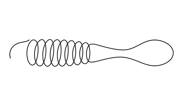 Coiled spring white background.