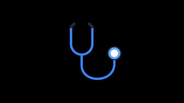 Animated Stethoscope Medical Vector Icon