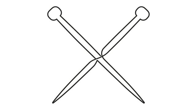 Crossed nails on white background.