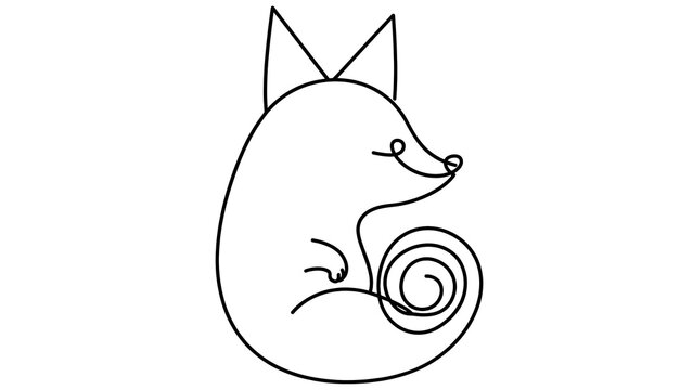 cute fox white background.