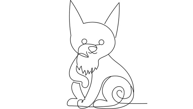 Cute Cartoon Chihuahua white background.