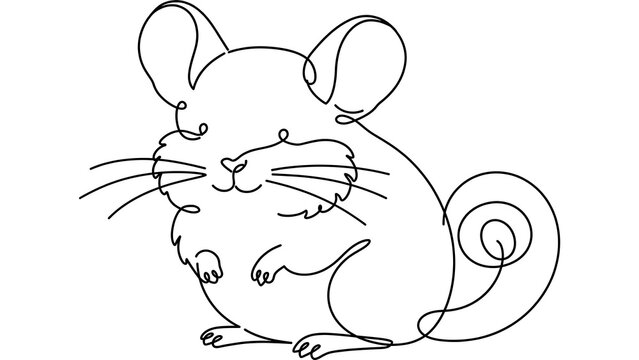 Cute mouse white background.