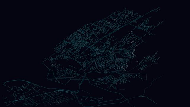 Sale, Morocco, City Infrastructure Expansion Animation, Urban Visualization Technology