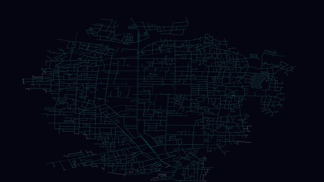 Pekanbaru, Indonesia, City Infrastructure Expansion Animation, Urban Visualization Technology