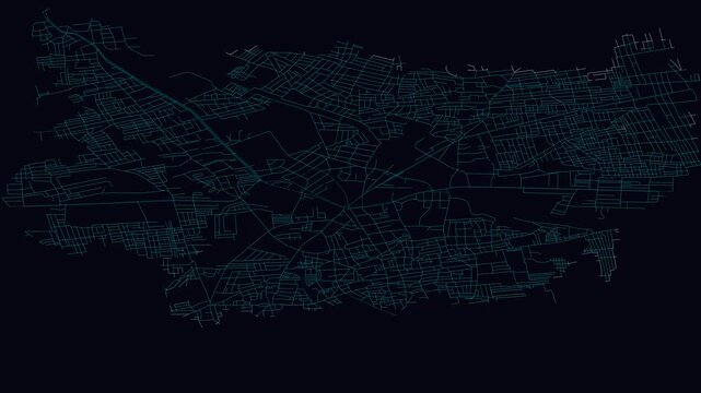 Hubli, India, City Infrastructure Expansion Animation, Urban Visualization Technology