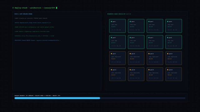 DevOps Deployment Pipeline CLI Terminal Command Line Screen Loop