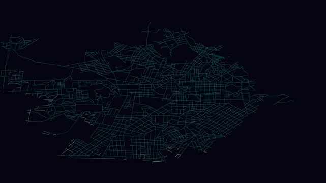 Asmara, Eritrea, City Infrastructure Expansion Animation, Urban Visualization Technology