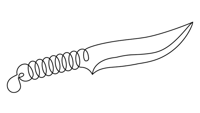 Dagger knife with white background.