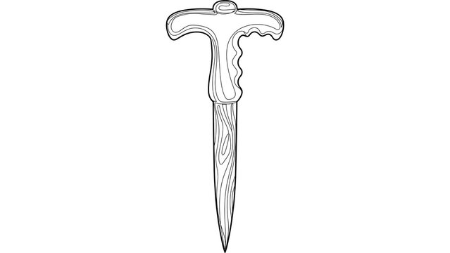 Dagger sword white background.