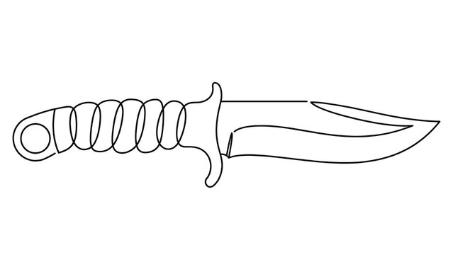Dagger knife white background.