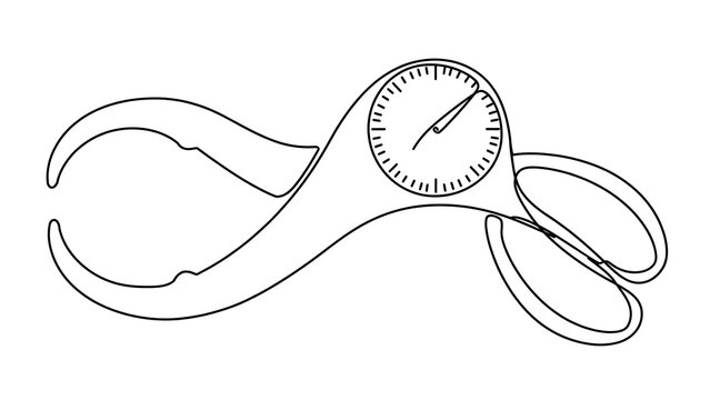 Dental timer white background.