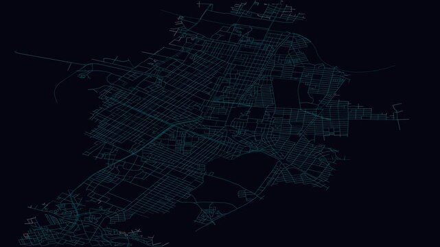 Sakai, Japan, City Infrastructure Expansion Animation, Urban Visualization Technology