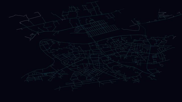 Khŭjand, Tajikistan, City Infrastructure Expansion Animation, Urban Visualization Technology